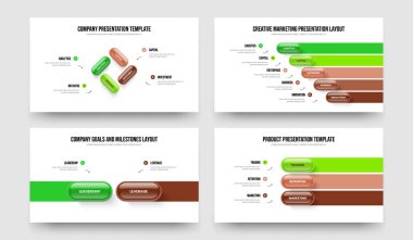 Yatırımcı Önerisi Dört Beş İki Üç Basamaklı Diyagram Şablon Vektör Çizim Paketi. Pazarlama Raporu 4523 Seçenek Bilgilendirme Sunum Tasarımı Koleksiyonu.
