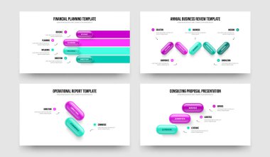 Atılgan Planlama 4-5-2-3 Element Bilgi Slaytı Slayt Gösterisi Tasarım Vektör Çizimi. Danışmanlık Performansı 4523 Adım Diyagramı Sunum Düzeni Koleksiyonu.