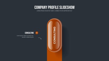 Modern Fırlatma Bir Seçenek Bilgi Kaydırma Şablonu. Servis Hava Durumu Çerçeve Düzeni Vektör İllüstrasyonu. Satış Profili 1 Adım Diyagramı Sunum Tasarımı.