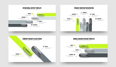 Pazarlama Tahminleri: Dört Beş İki Üç Seçenekli Diyagram Slayt Tasarım Vektörü Çizim Paketi. Girişim Göstergesi 4523 Element Bilgi Çerçeve Düzeni Koleksiyonu.