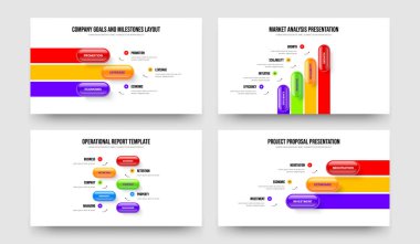 Modern Insight 3-4-5-3 Seçenek Diyagram Kaydırma Şablonu Çizim Kümesi. Satış Profili 345 3 Element Bilgisel Slayt Gösterisi Tasarım Koleksiyonu.