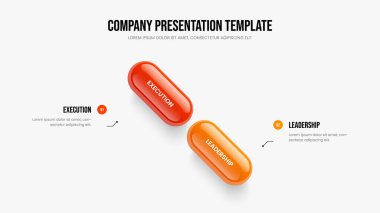 Dijital Plan İki Element Bilgi Kaydırma Tasarımı. Finansal Brifing Çerçeve Düzenleme Vektör İllüstrasyonu. Ürün İcat 2 Seçenek Diyagram Slayt Şablonu.