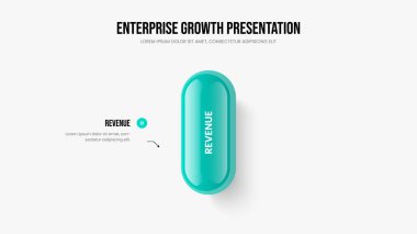 Kurumsal Performans Bir Adım Infographic Slide Planı. Yaratıcı Analiz 1 Element Diyagram Tasarımı. Reklam Genel Görünümü Sunum Şablonu Vektör İllüstrasyonu.