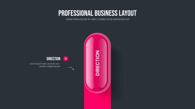 Görsel Yenilik Sunum Düzeni Vektör İllüstrasyonu. Modern Analiz 1 Adım Diyagram Kaydırma Şablonu. Satış Kampanyası Bir Seçenek Bilgisel Çerçeve Tasarımı.