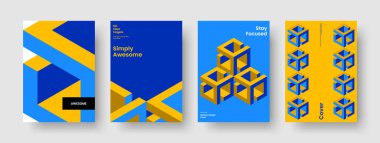 Modern İş Sunumu Mizanpajı. Geometrik Arkaplan Şablonu. Soyut Kitap Kapağı Tasarımı. Pankart. Broşür. Poster. El ilanı. Rapor verin. Broşür. El ilanı. Broşür. Reklamcılık. Marka Kimliği