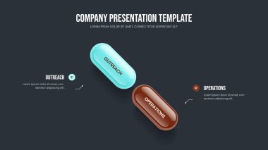 Pazar Görselleştirme 2 Adım Bilgisel Slayt Gösterisi Düzeni. Danışmanlık Stratejisi Kaydırma Şablonu İllüstrasyonu. İş Tahminleri 2 Element Diyagramı Tasarımı.