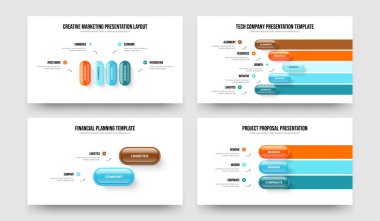 Pazarlama Büyümesi Dört Beş İki Üç Adım Slayt Gösterisi Slayt Tasarım Vektörü İllüstrasyon Koleksiyonu. Ürün Geliştirme 4523 Element Diyagramı Sunum Şablonu Paketi.