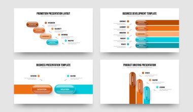 Modern Strateji 4-5-2-3 Element Diyagram Kaydırak Tasarım Vektörü Resimleri Koleksiyonu. Görselleştirme Danışmanlık 4523 Adım Slayt Gösterisi Şablonu Paketi.