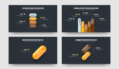 Modern Kampanya Dört Beş Bir İki Adım Sunum Şablonu Vektör İllüstrasyon Koleksiyonu. Servis Önerisi 4512 Element Bilgi Çerçeve Tasarımı Ayarları.