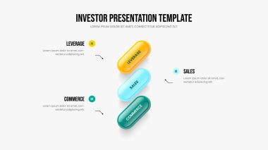 Danışmanlık Kampanyası 3 Adım Bilgi Çerçeve Tasarımı. Pazar Performans Slayt Gösterisi Şablonu Vektör İllüstrasyonu. Yaratıcı Geliştirme Üç Seçenekli Diyagram Kaydırma Düzeni.