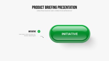 Görsel Brifing Sunum Düzeni Vektör İllüstrasyonu. Görselleştirme 1 Seçenek Slayt Gösterisi Şablonu Reklamlanıyor. Insight One Element Infographic Slayt Tasarımı Danışmanlık.