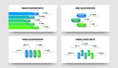 Profesyonel Rapor Beş Üç Dört Beş Seçenek Bilgilendirme Çerçeve Tasarım Vektör İllüstrasyon Seti. Reklam Brifingi: 5345 Element Diyagramı Sunum Düzeni Koleksiyonu.