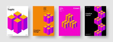 Yaratıcı İş Sunum Şablonu. İzole edilmiş arka plan düzeni. Modern Banner Tasarımı. Broşür. Poster. Rapor verin. El ilanı. Kitap kapağı. Günlük. Broşür. Katalog. El ilanı. Broşür. Not Defteri