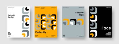 Geometrik İş Sunumu Tasarımı. Modern Flyer Düzeni. İzole Kitap Kapağı Şablonu. Broşür. Geçmişi. Rapor verin. Poster. Pankart. Marka Kimliği. Portföy. Günlük. El ilanı. Katalog