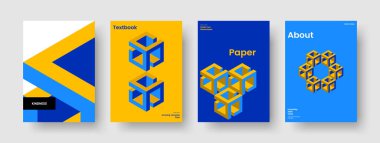 Modern Kitap Kapağı Şablonu. Yaratıcı Sancak Düzeni. Geometrik Flyer Tasarımı. İş sunumu. Broşür. Poster. Geçmişi. Rapor verin. Haber bülteni. Dergi. Marka Kimliği. El ilanı. Günlük