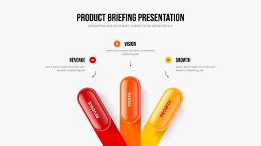 Dijital Analiz 3 Seçenek Şablonu. Şirket Portföy Çerçeve Düzenleme Vektör İllüstrasyonu. İş Planı Üç Adım Bilgi Slayt Gösterisi Tasarımı.