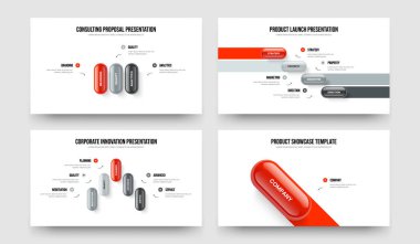 İş Fırlatma 3-4-5-1 Element Diyagramı Sunum Tasarım Vektör İllüstrasyon Koleksiyonu. Dijital Brifing 3451 Seçenek Bilgisel Şablon Ayarları.