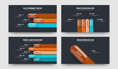 Reklam Stratejisi Üç Dört Beş Bir Seçenek Slayt Gösterisi Tasarım Vektörü İllüstrasyon Seti. Yatırımcı Analizi 3451 Adım Bilgi Kaydırma Şablonu Paketi.