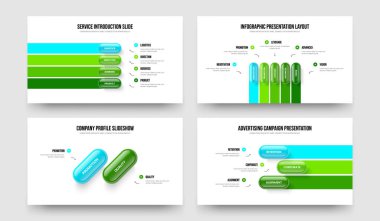 Enterprise Review 4523 Element Diyagramı Frame Design Set. Yaratıcı Teklif 4-5-2-3 Adım Bilgi Sunum Şablonu Vektör İllüstrasyon Koleksiyonu.