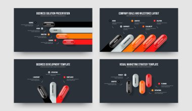 Atılgan Teklif 453 Seçenek Bilgilendirme Sunum Düzeni Ayarlandı. Satış Planlama 4-5-3 Element Diyagramı Slayt Tasarım Vektörü Resimleme Koleksiyonu.