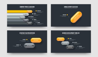 Görsel Plan Beş Bir İki Üç Adım Çerçeve Düzenleme Vektör Resimleri Koleksiyonu. Pazar Brifingi 5123 Seçenek Slayt Gösterisi Tasarım Paketi.