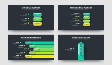 Satış Kampanyası 3-4-5-1 Element Diyagramı Sunum Düzeni Vektör Resimleri Koleksiyonu. Görsel Öneri 3451 Seçenek Bilgisel Şablon Ayarları.