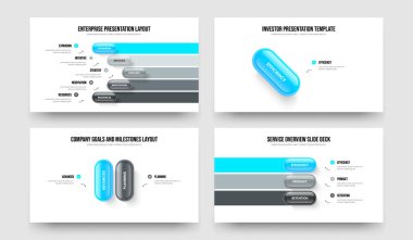 Dijital Strateji 5123 Element Bilgi Slayt Gösterisi Şablonu Ayarlandı. Şirket Şovu Beş Bir İki Üç Seçenek Çerçeve Düzeni Vektör Çizimi Resimleme Koleksiyonu.