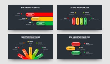 Finansal Gözden Geçirme 345 Adım Bilgisel Sunum Düzeni Ayarlandı. Yatırımcı Profili Üç Dört Beş Seçenek Slayt Tasarım Vektörü Resimleri Koleksiyonu.