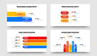 Yatırımcı Analizi 2345 Adım Bilgi Sunum Düzeni Koleksiyonu. Modern Hava Durumu İki Üç Dört Beş Seçenek Diyagram Kaydırma Şablonu Çizim Paketi.