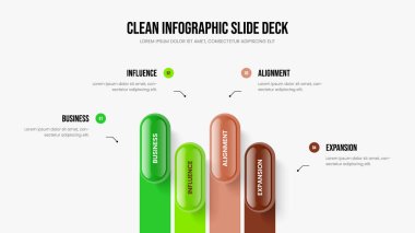 Servis Fırlatma Dört Seçenek Bilgi Kaydırma Düzeni. Danışmanlık Tahmini Slayt Gösterisi Şablonu Vektör İllüstrasyonu. Girişim İcat 4 Adım Diyagram Tasarımı.