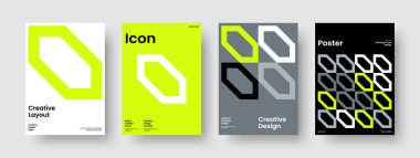 Yaratıcı Poster Düzeni. Geometrik Broşür Tasarımı. Modern Kitap Kapağı Şablonu. İş sunumu. El ilanı. Geçmişi. Pankart. Rapor verin. Haber bülteni. Dergi. Not defteri. Reklamcılık. El ilanı