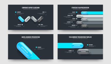 Dijital Portföy 4512 Seçenek Bilgi Kaydırma Düzeni Paketi. Finansal Bakış Dört Beş Bir İki Element Diyagramı Çerçeve Tasarım Vektörü İllüstrasyonu.