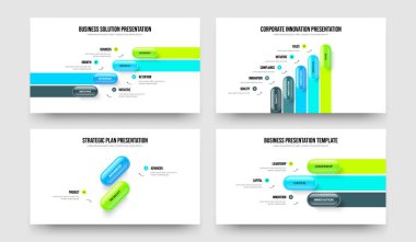 Görsel İnceleme 4523 Adım Bilgi Slayt Gösterisi Tasarım Koleksiyonu. Danışmanlık Gözden Geçirme 4-5-2-3 Element Diyagramı Sunum Şablonu Resmetme Ayarları.