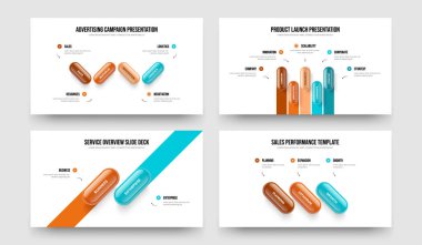 Satış İnovasyonu 4523 Adım Diyagramı Çerçeve Düzeni Paketi. Pazarlama İncelemesi 4-5-2-3 Element Bilgi Sunumu Tasarım Vektörü İllüstrasyonu.