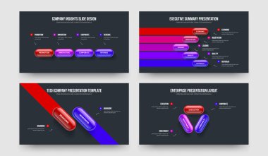 Proje Teklif 4523 Adım Diyagram Kaydırma Tasarımı Paketi. Dijital Brifing Dört Beş İki Üç Seçenek Bilgisel Şablon Vektör Resimleme Ayarları.
