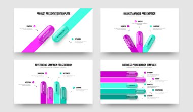 Pazarlama Planlama İki Üç Dört Beş Adım Diyagramı Sunum Düzeni Vektör İllüstrasyon Koleksiyonu. İş Brifingi 2345 Seçenek Slayt Gösterisi Şablonu Ayarları.