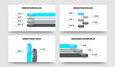 Proje Büyümesi 4523 Element Bilgi Slayt Gösterisi Düzeni Koleksiyonu. Profesyonel Portföy Dört Beş İki Üç Adım Diyagram Kaydırma Şablonu Çizim Paketi.