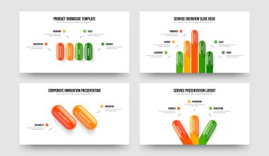 Yaratıcı İcat 4523 Seçenek Şablonu Şablonu Ayarlandı. Yatırımcı Analizi Dört Beş İki Üç Basamaklı Slayt Gösterisi Tasarım Vektörü İllüstrasyon Koleksiyonu.