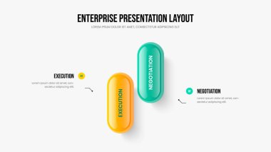 Yaratıcı Planlama İki Element Bilgi Çerçeve Tasarımı. Görsel Strateji Slayt Gösterisi Şablon Resimleri. Tanıtım 2 Seçenek Diyagramı Slayt Düzeni.