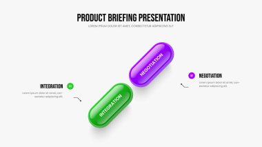 Yatırımcı Görselleştirme 2 Seçenek Bilgisel Kaydırma Şablonu. Dijital Giriş İki Element Diyagram Çerçeve Tasarımı. Pazar Önerisi Sunum Düzeni Vektör İllüstrasyonu.