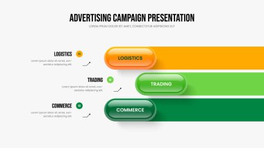 Ürün Çözümü 3 Element Infographic Frame Design. Hizmet Önerisi Sunum Şablonu Vektör İllüstrasyonu. Görsel Plan 3 Seçenek Slayt Gösterimi Düzeni.