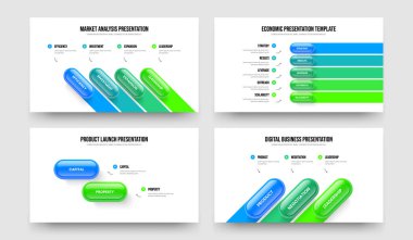 Pazar Planı 4523 Seçenek Bilgi Kaydırağı Tasarım Koleksiyonu. Ürün Profili Dört Beş İki Üç Adım Slayt Şablonu Şablon Çizimi Çizimi.