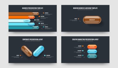 Şirket Brifingi Beş Bir İki Üç Seçenek Bilgilendirme Çerçeve Tasarım Vektör İllüstrasyon Seti. Ürün Planlama 5133 Adım Diyagram Sunum Şablonu Paketi.