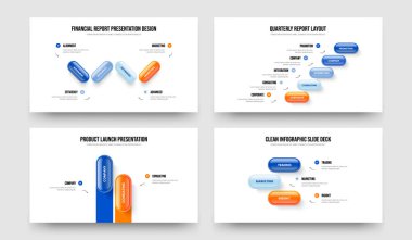 Dijital Kampanya Dört Beş İki Üç Basamaklı Bilgi Kaydırma Şablonu Vektör Resimleri Paketi. Ürün Profili 4523 Element Diyagramı Çerçeve Tasarımı Koleksiyonu.