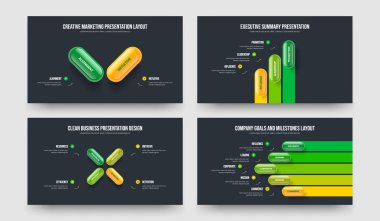 Ürün Önerisi 2-3-4-5 Element Diyagram Çerçeve Tasarım Vektörü İllüstrasyon Seti. Servis Çözümü 2345 Seçenek Bilgi Kaydırma Şablonu Paketi.