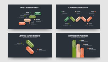 Proje Gözden Geçirme 4523 Seçenek Bilgi Kaydırma Düzeni Paketi. Atılgan Görselleştirme 4-5-2-3 Element Diyagramı Sunum Şablonu Resmetme Ayarları.