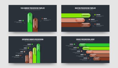 Dijital Teklif 2-3-4-5 Element Diyagram Kaydırma Şablonu Vektör Resimleri Koleksiyonu. Kurumsal Görselleştirme 2345 Seçenek Slayt Gösterisi Düzeni.