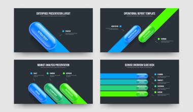 Şirket Performansı 1-2-3-4 Element Diyagramı Sunum Tasarım Vektör Çizimi. Modern İçgörü 1234 Seçenek Bilgisel Çerçeve Düzeni Paketi.