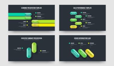 Dijital Rapor 4523 Basamaklı Bilgi Şablonu Ayarlandı. Şirket Geliştirme 4-5-2-3 Element Diyagramı Sunum Düzeni Vektör İllüstrasyon Koleksiyonu.