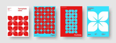 Geometrik Flyer düzeni. İzole Broşür Tasarımı. Yaratıcı İş Sunum Şablonu. Kitap kapağı. Poster. Pankart. Geçmişi. Rapor verin. Günlük. Dergi. El ilanı. Broşür. Portföy. Broşür